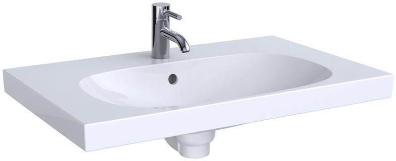 500.622.01.2 Acanto раковина 750x482, с отверстием под смеситель, с переливом, Белый