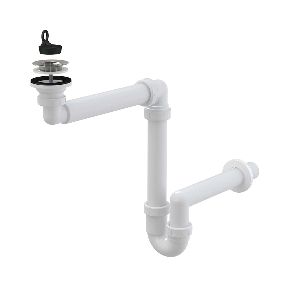 ZRU9307585 Сифон для умывальников пристенный экономящий пространство AlcaPlast