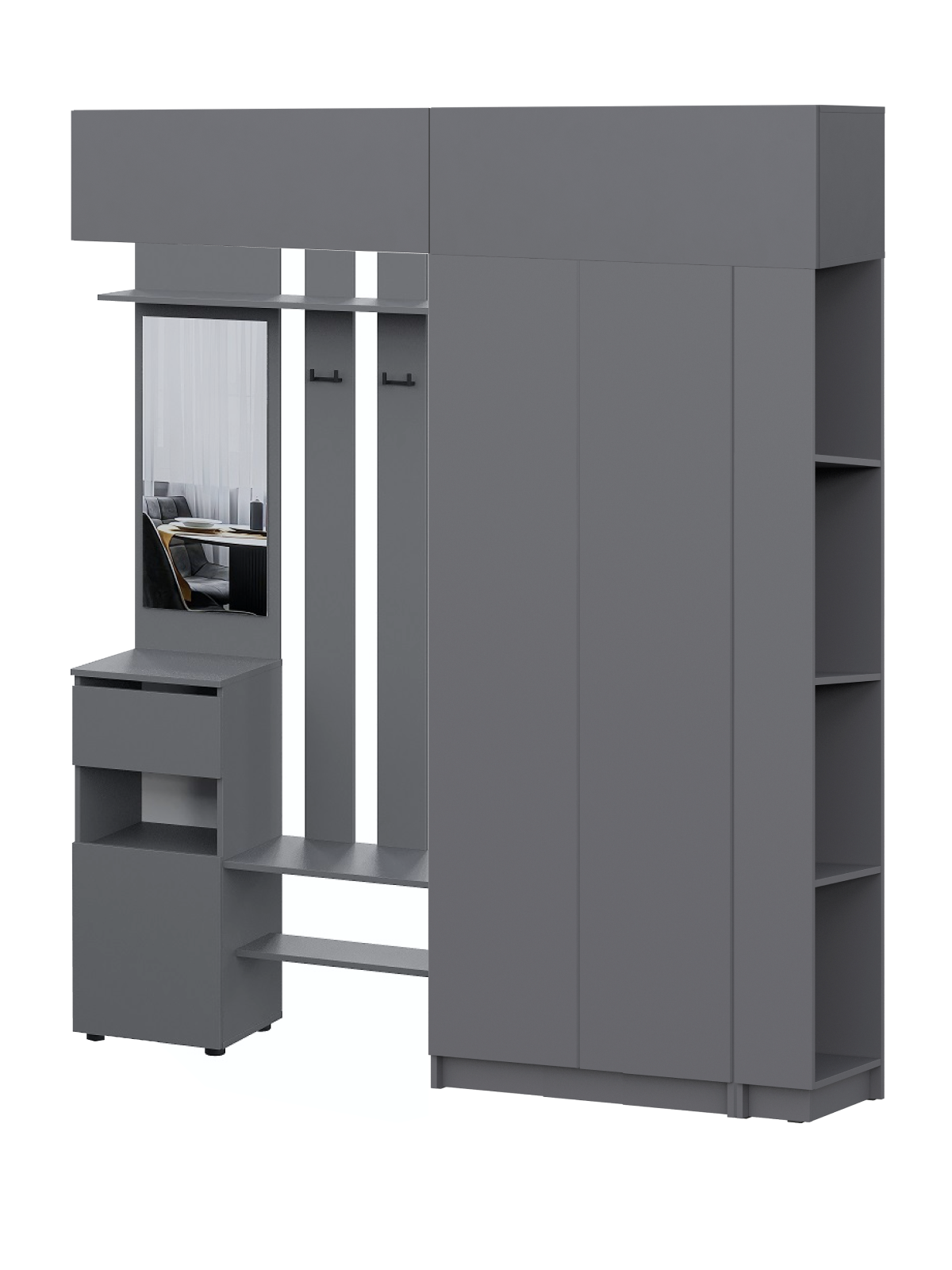 Прихожая Бали, Графит. Комплект 23