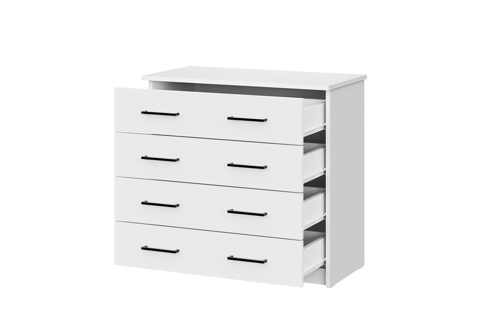 Комод КМ 11, Белый текстурный