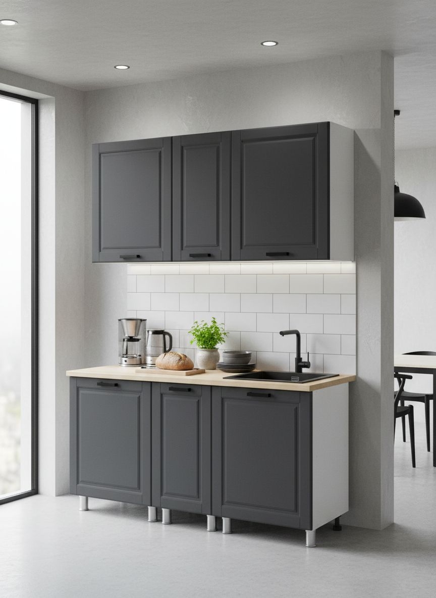 МК Аленушка 1,6м в.3 Астра Сталь,скоба черный,сонома