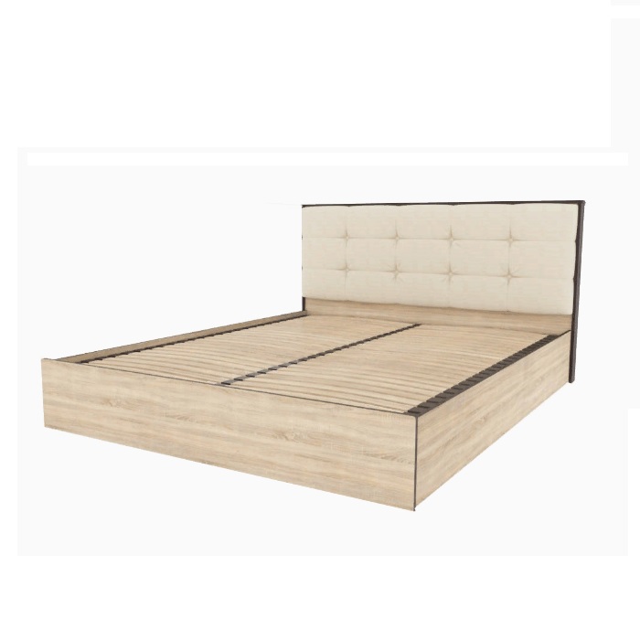 Мягкое изголовье к кровати Лирика ЛК-2 140х200, велюр карамель