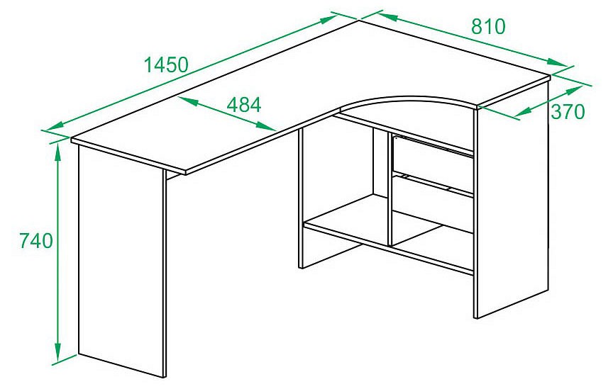 Стол письменный СПм-25