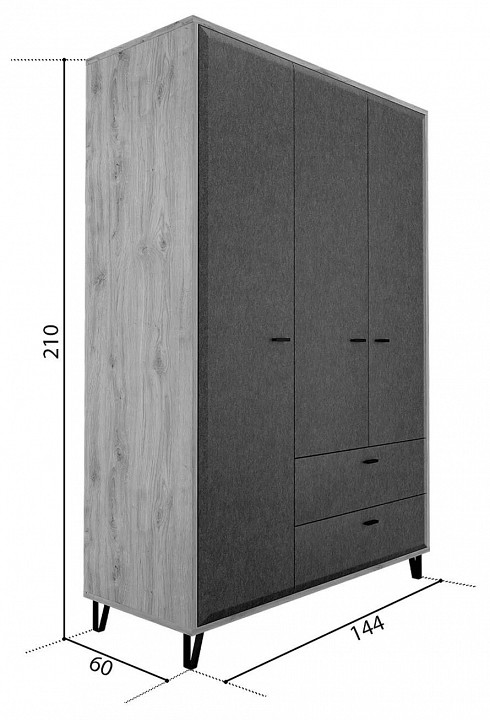 Шкаф платяной Grace SZF3D2S Шкаф платяной Grace SZF3D2S