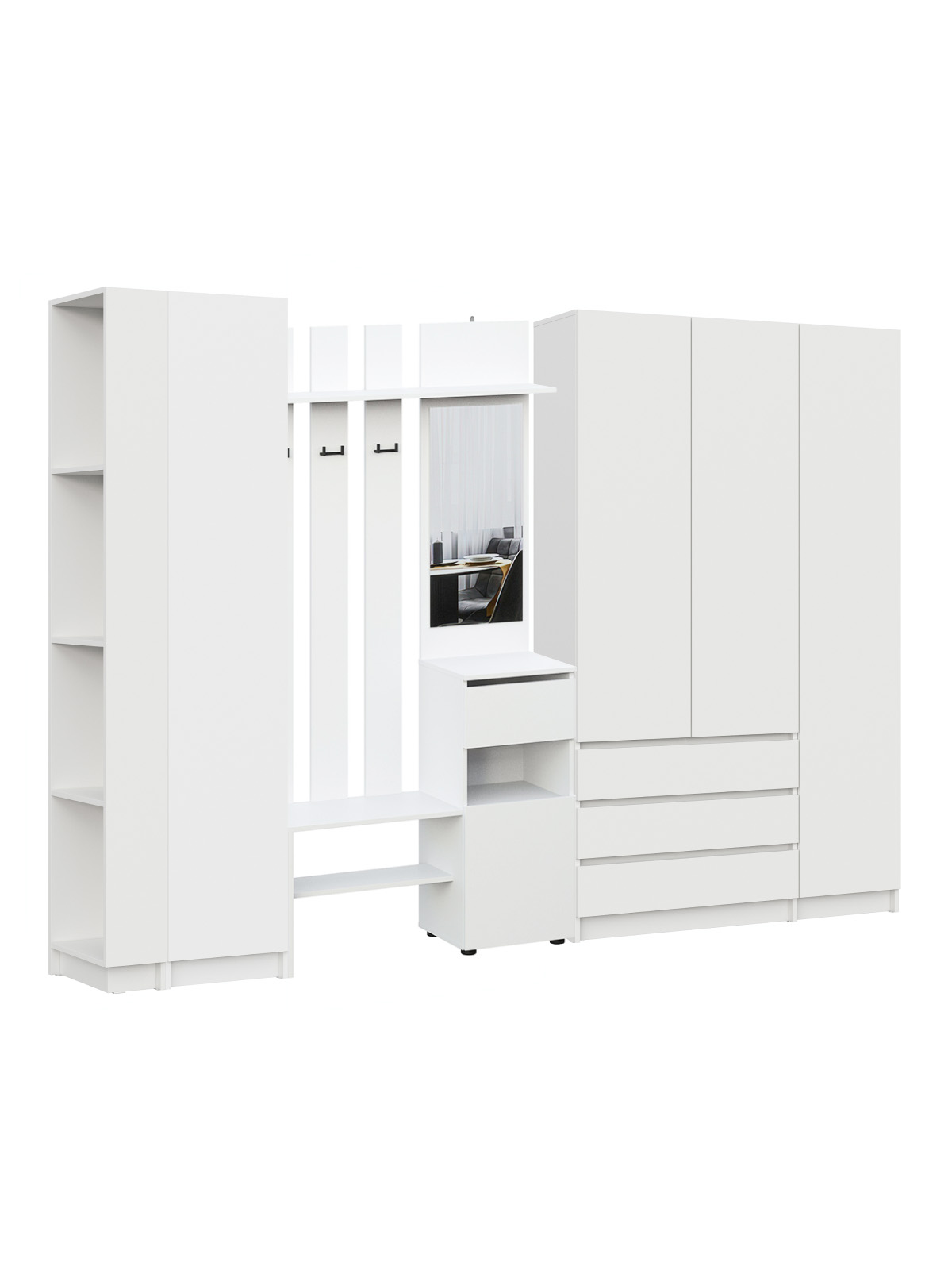 Прихожая Бали, Белый. Комплект 6