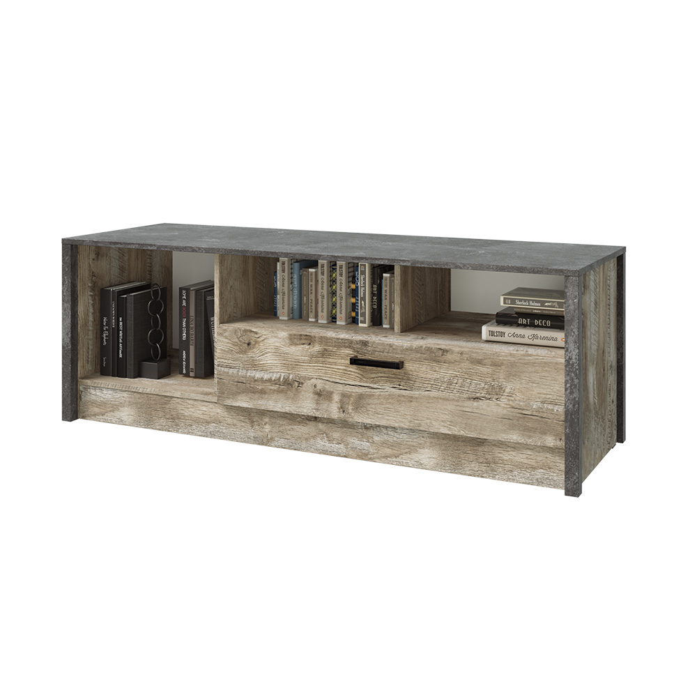 Тумба для ТВ Амели, Дуб Юкон, Бетон темный Тумба для ТВ Амели, Дуб Юкон, Бетон темный