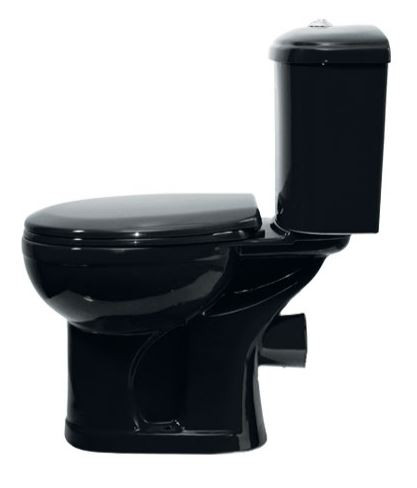 47374130402 (новый арт. 47374110402) Унитаз-компакт "Дора" Стандарт/ черный, нижний подвод воды, горизонтальный выпуск