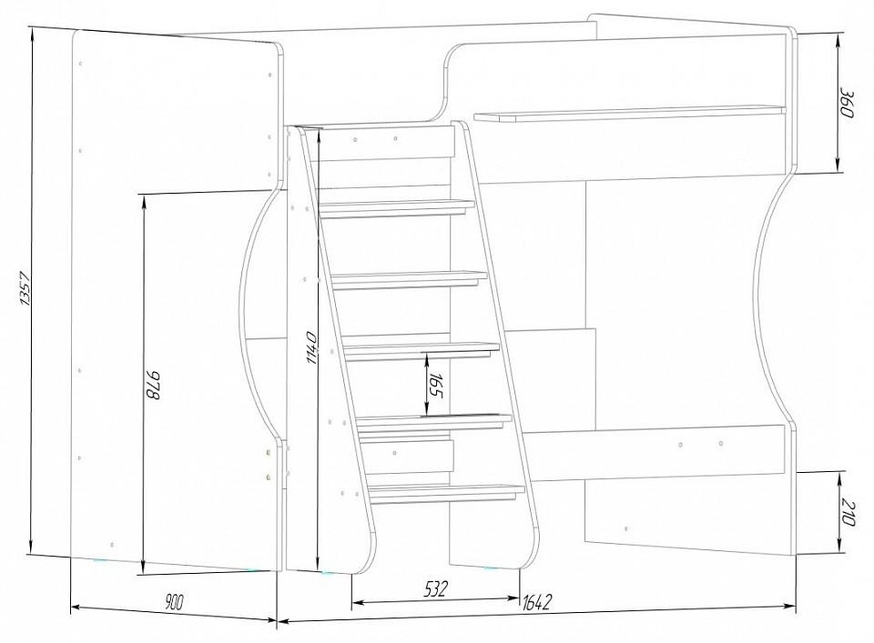 Кровать двухъярусная Р434 Капризун 3