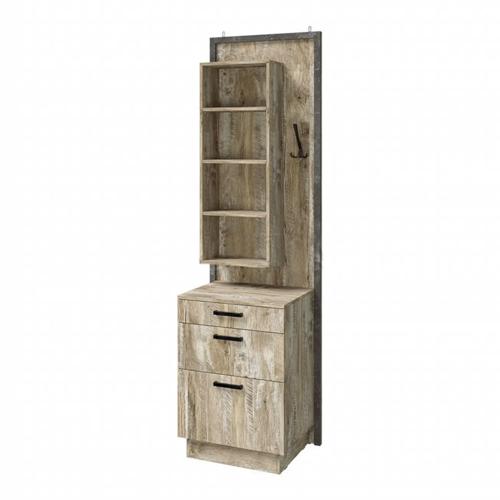 Тумба с зеркалом Амели, Дуб Юкон, Бетон темный