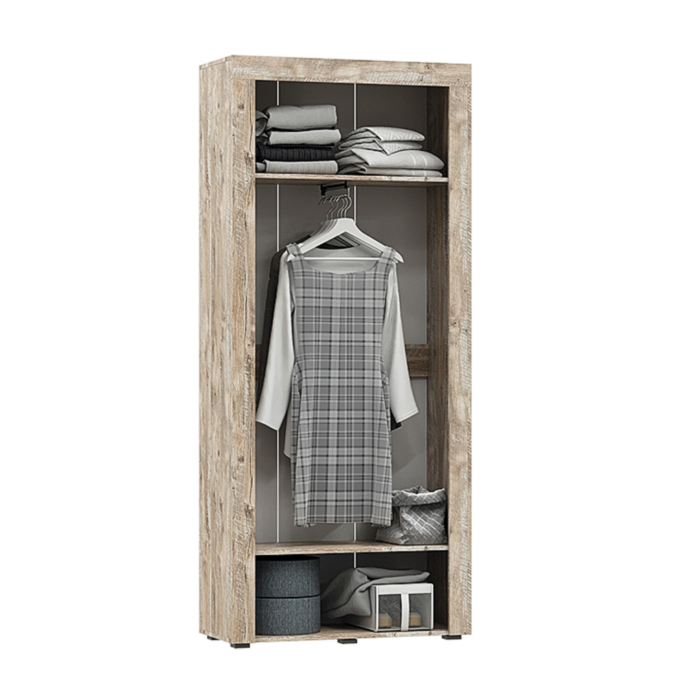 Шкаф двухстворчатый Ангара, Белый глянец холодный, Сонома