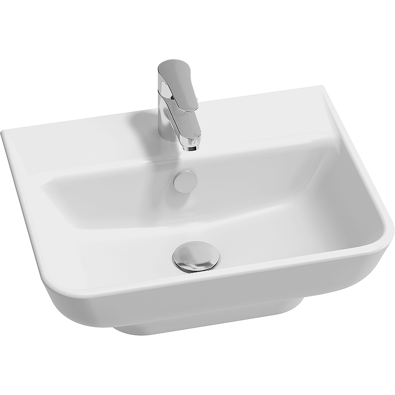 STRUKTURA EGF112-00 Раковина 50x40 с отв.для смесителя,сл.пер.,белый