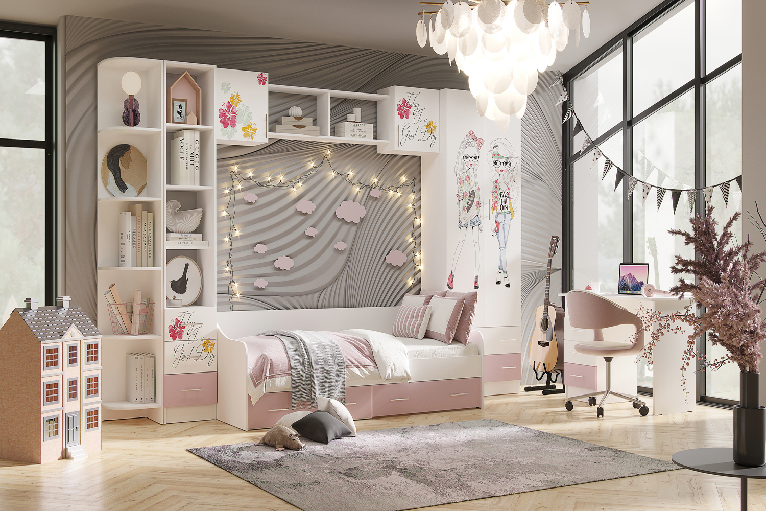 Антресоль Вега FASHION, Белый Антресоль Вега FASHION, Белый