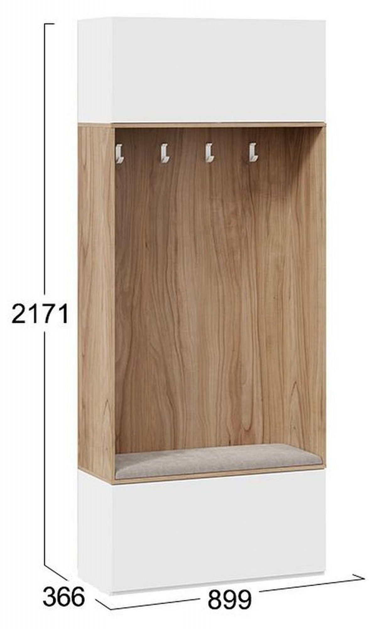 Вешалка с тумбой Порто ТД-393.08.01