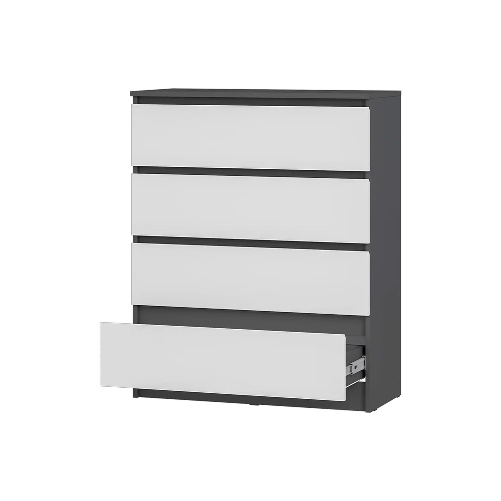 Комод Шарм КМ-02, Графит, Белый