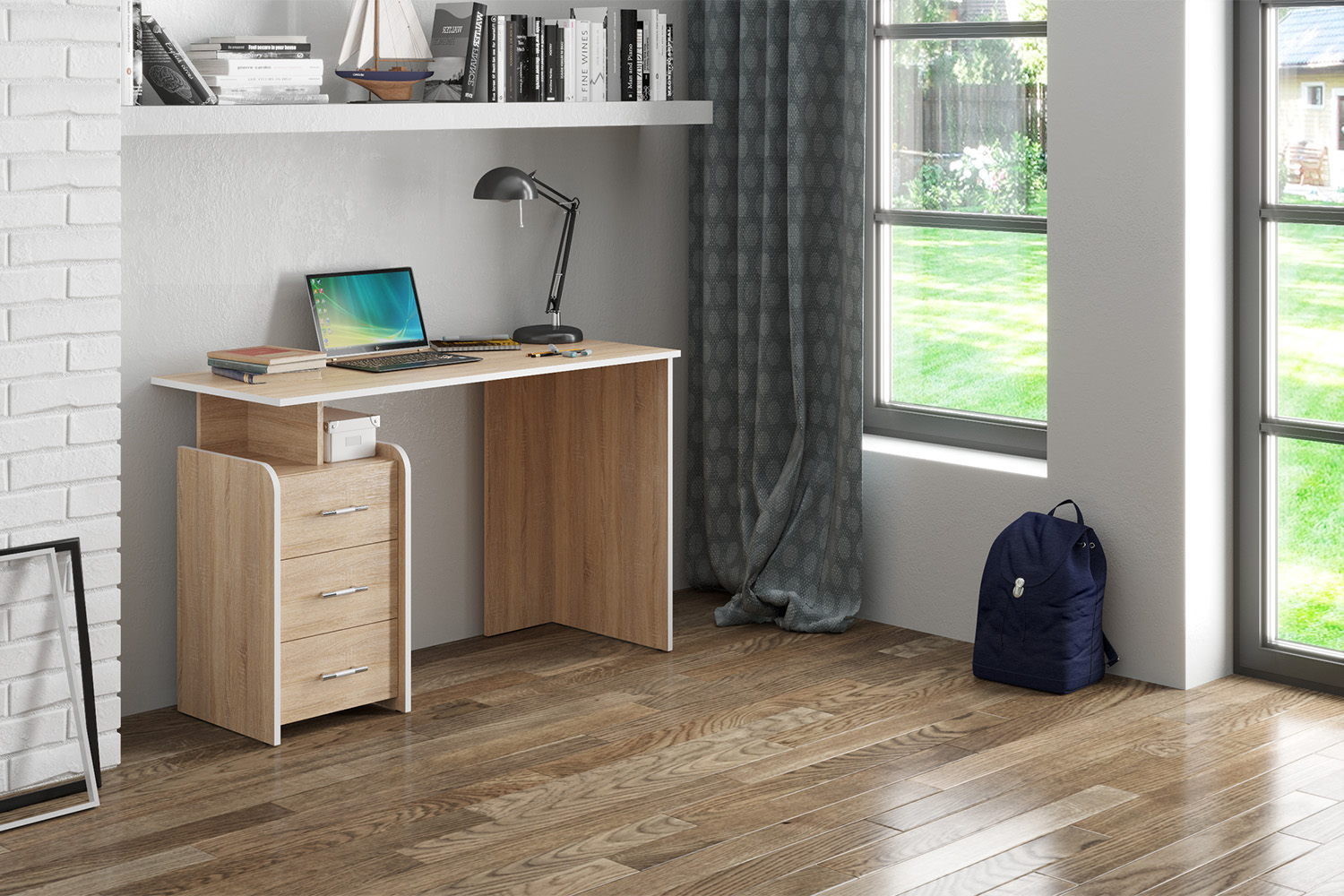 Стол компьютерный ПКС-8, Дуб сонома