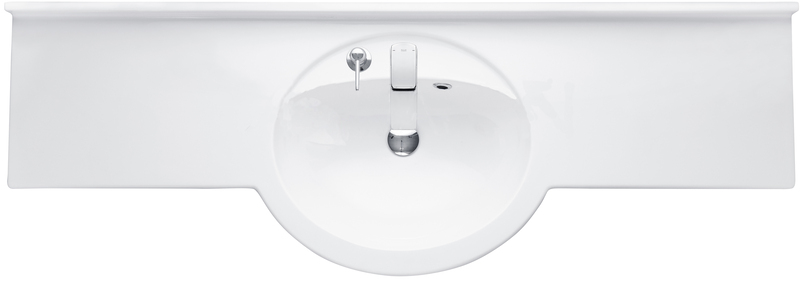 1A70133NOT010 Раковина Отель 5/1500 с навесами и диспенсером