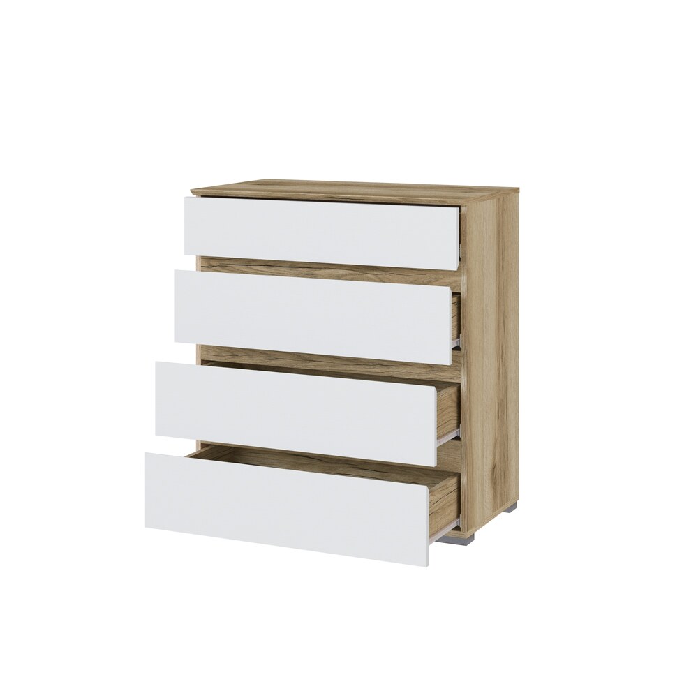 Комод Плейона, Дуб Делано, Белый