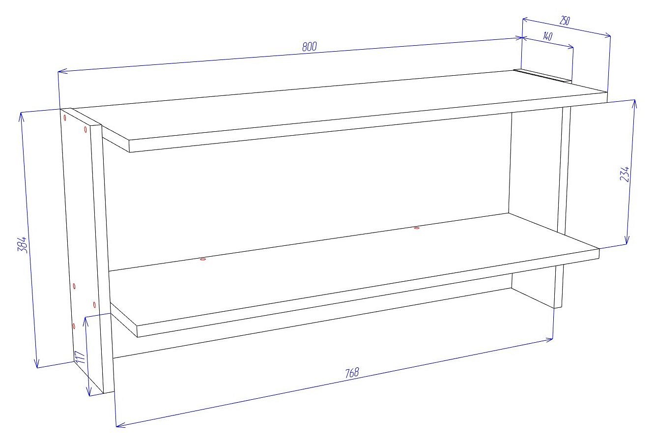 Вешалка-полка Cross ВЕШ4