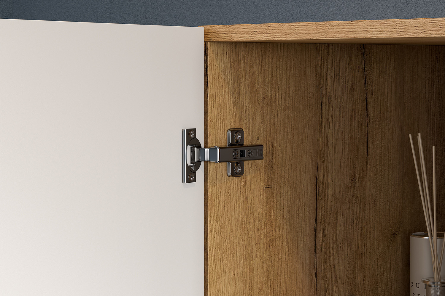 Пенал ПН 6 (Серия 2), Дуб золотой, Белый