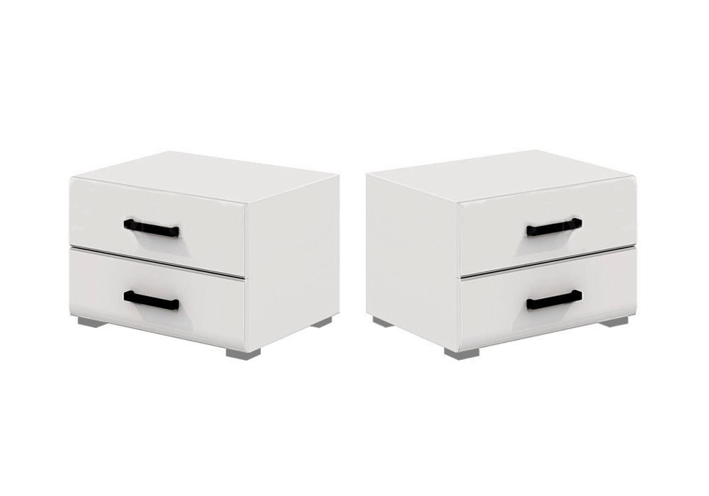 Комплект прикроватных тумб Нэнси NEW белый глянец