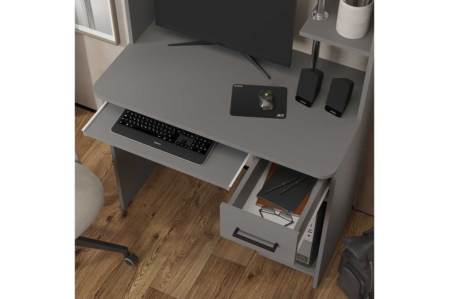 "Дебют" стол компьютерный Графит