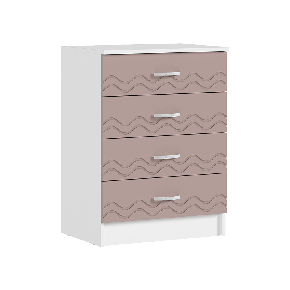 Комод Юниор-2, Шарли Pink, Белый Комод Юниор-2, Шарли Pink, Белый