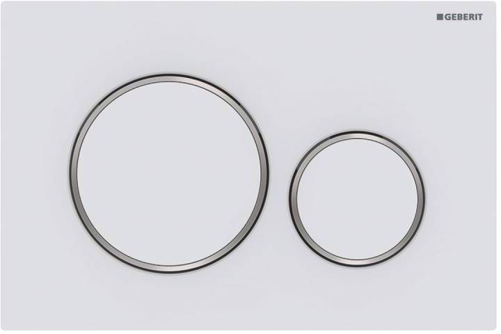 115.882.JT.1 Клавиша смыва Sigma 20 NEW двойной смыв к 111.300/350/361/362/380/390/796 не оставляет отпечатков пальцев,белый мат/хром глянц/белый мат