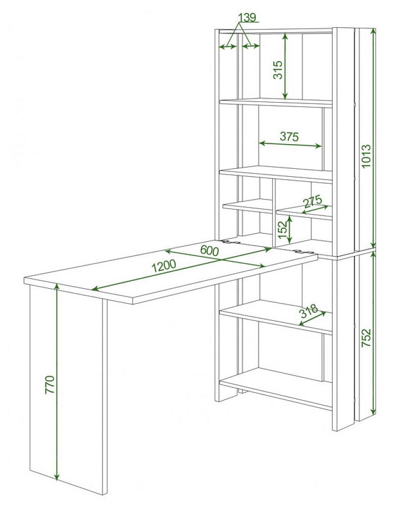 Стол компьютерный Домино Lite СТЛ-ОВХ+С120Прям без тумбы