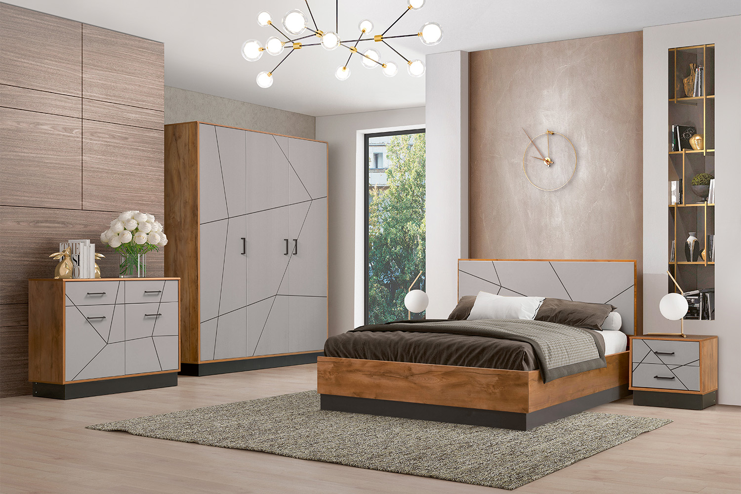 Шкаф для одежды Гамма 54.12, Таксония, Грей