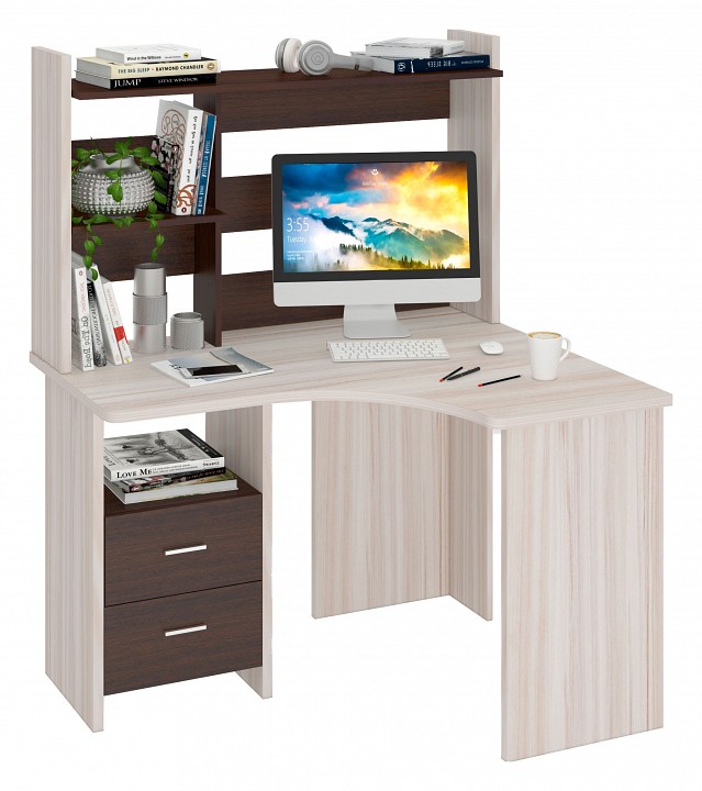 Стол компьютерный Домино Лайт СКЛ-Угл120+НКЛ-120