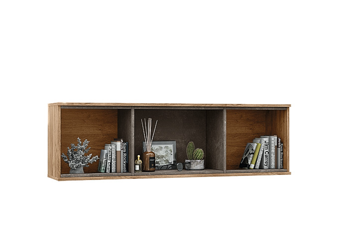 Антресоль Соренто, Дуб крафт, Бетон темный