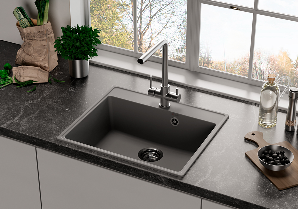 Мойка Ulgran Quartz Forte 580 асфальт