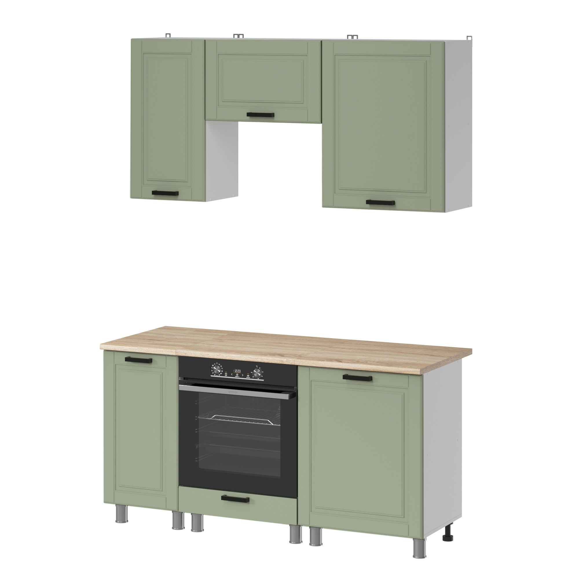 МК Аленушка 1,6м в.5 Астра Фисташка,скоба черный,сонома