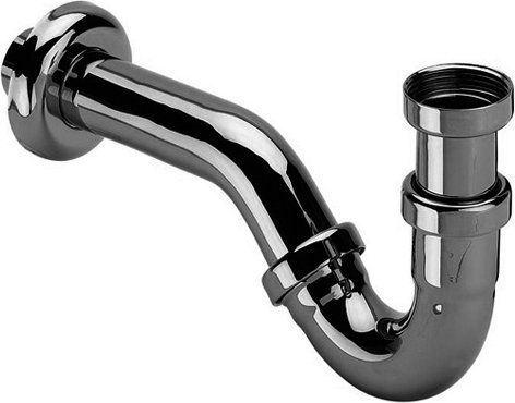 103781 Сифон для биде трубный (латунь), для смесителя с донным клапаном, 1 1/4 x 1 1/4, хром