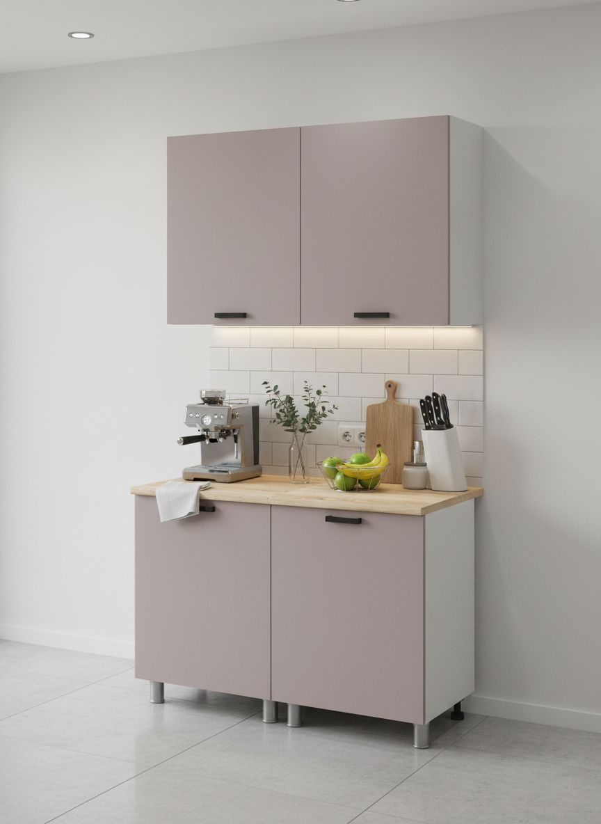 МК Аленушка 1,2м Лаванда Кашемир,скоба черный,сонома