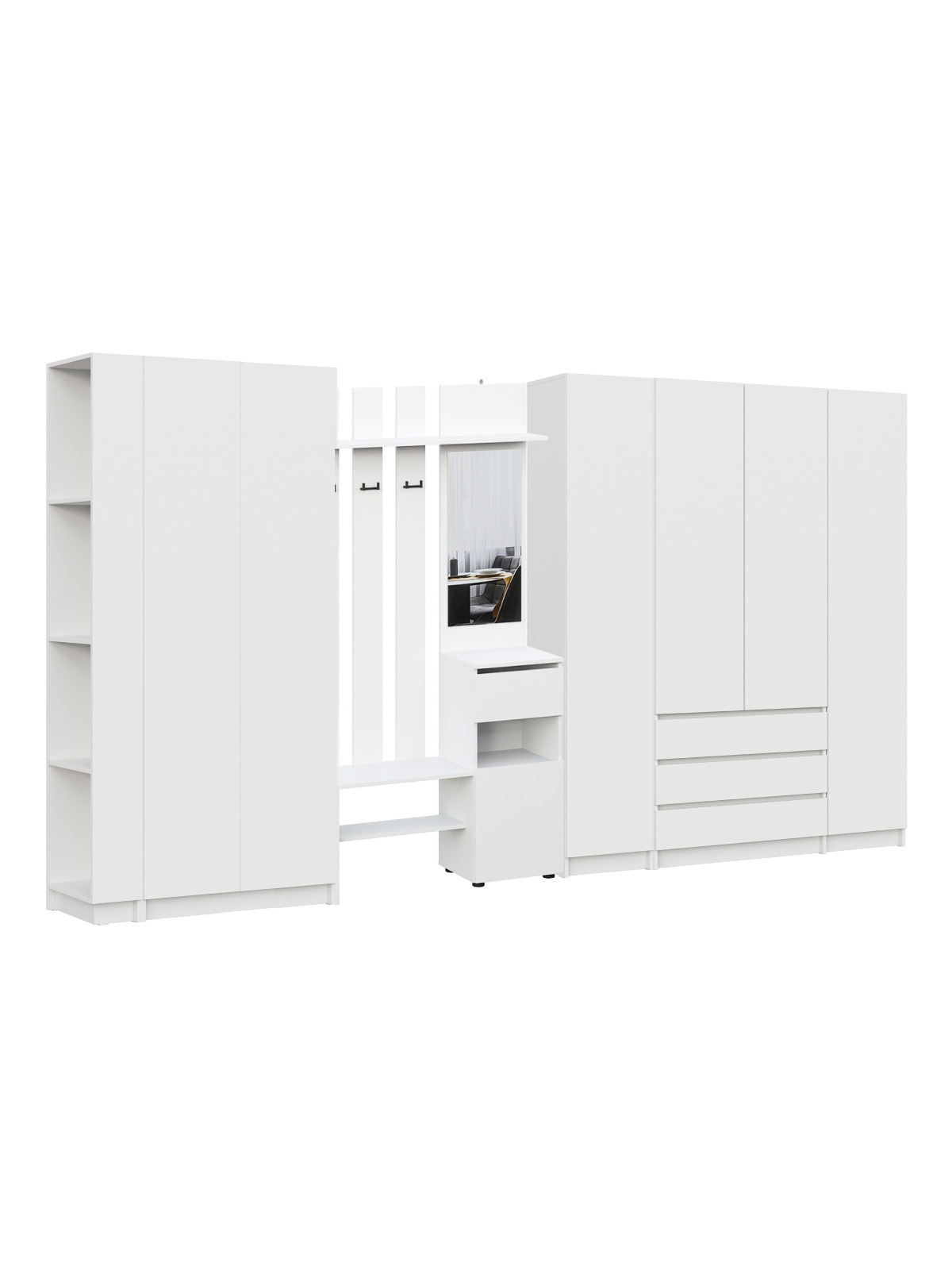 Прихожая Бали, Белый. Комплект 13