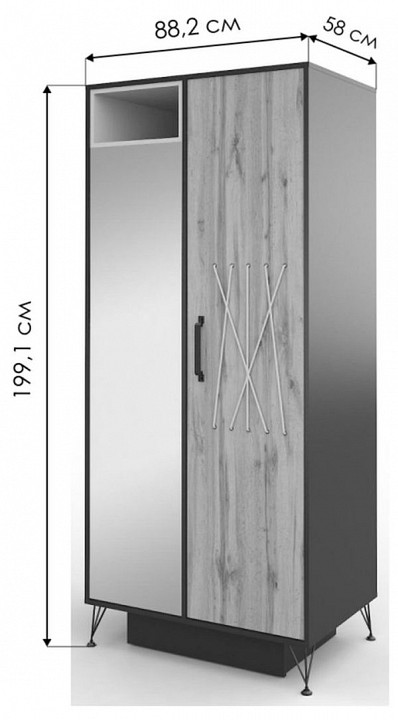 Шкаф платяной Нобира