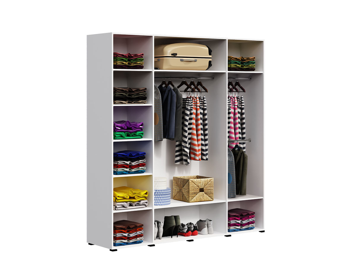 Шкаф четырехстворчатый Нэнси New, Белый глянец холодный