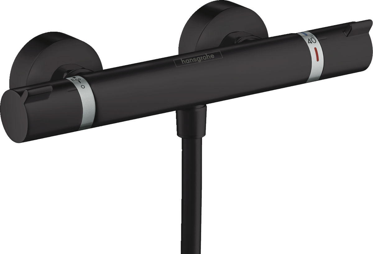13116670 HG Ecostat Comfort термостатический смеситель для душа матовый черный 13116670 HG Ecostat Comfort термостатический смеситель для душа матовый черный