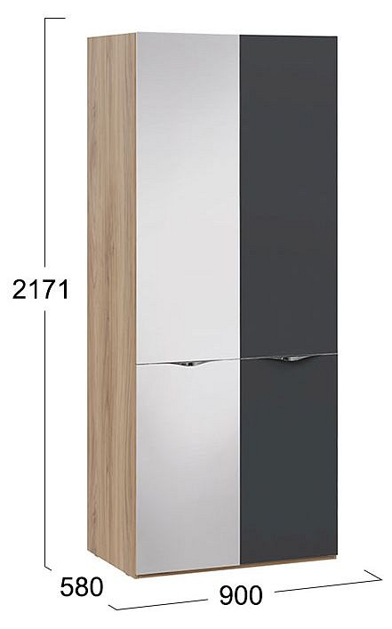 Шкаф платяной Глосс СМ-319.07.213