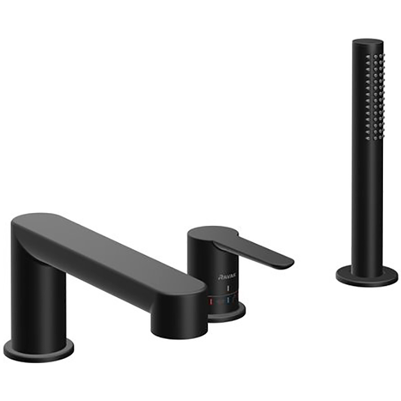 Смеситель врезной каскадный для ванн PU 026.20 черный