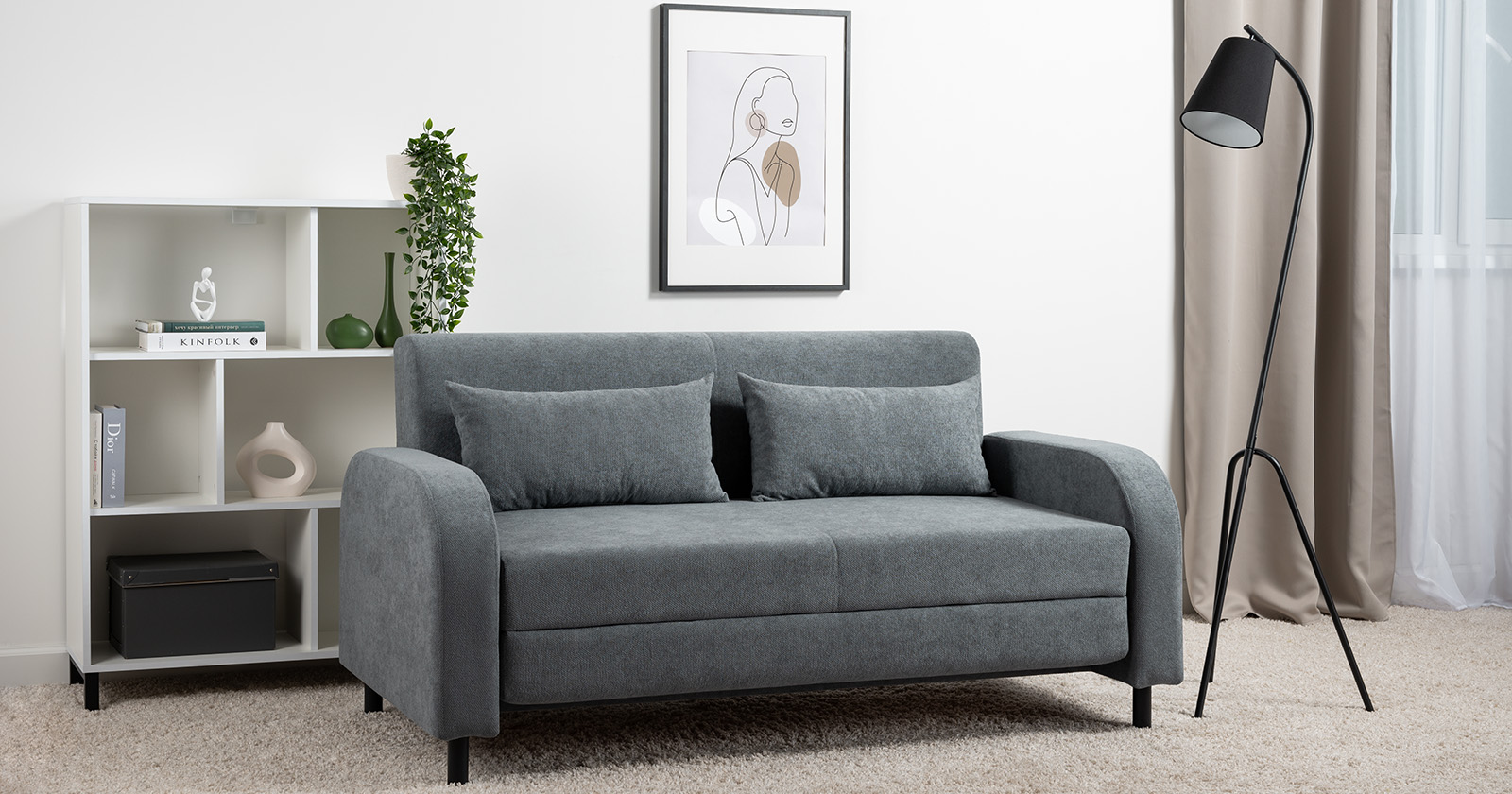 Диван-кровать Киото ТД 783, Темно-серый