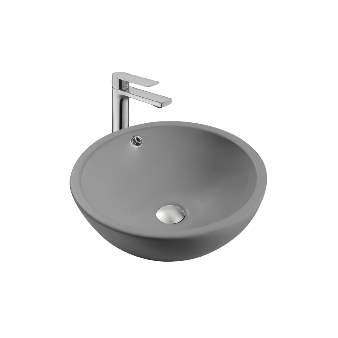 AQ5354-MG раковина 440*440*175 для установки на столешницу, матовый серый