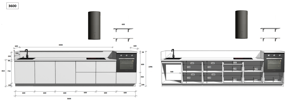 КГ 3600 ПВХ, Белый софт матовый Арника РМ в.6