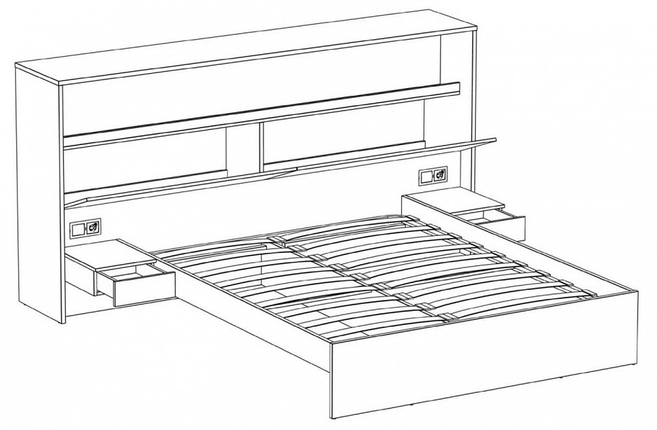 Кровать двуспальная Intra