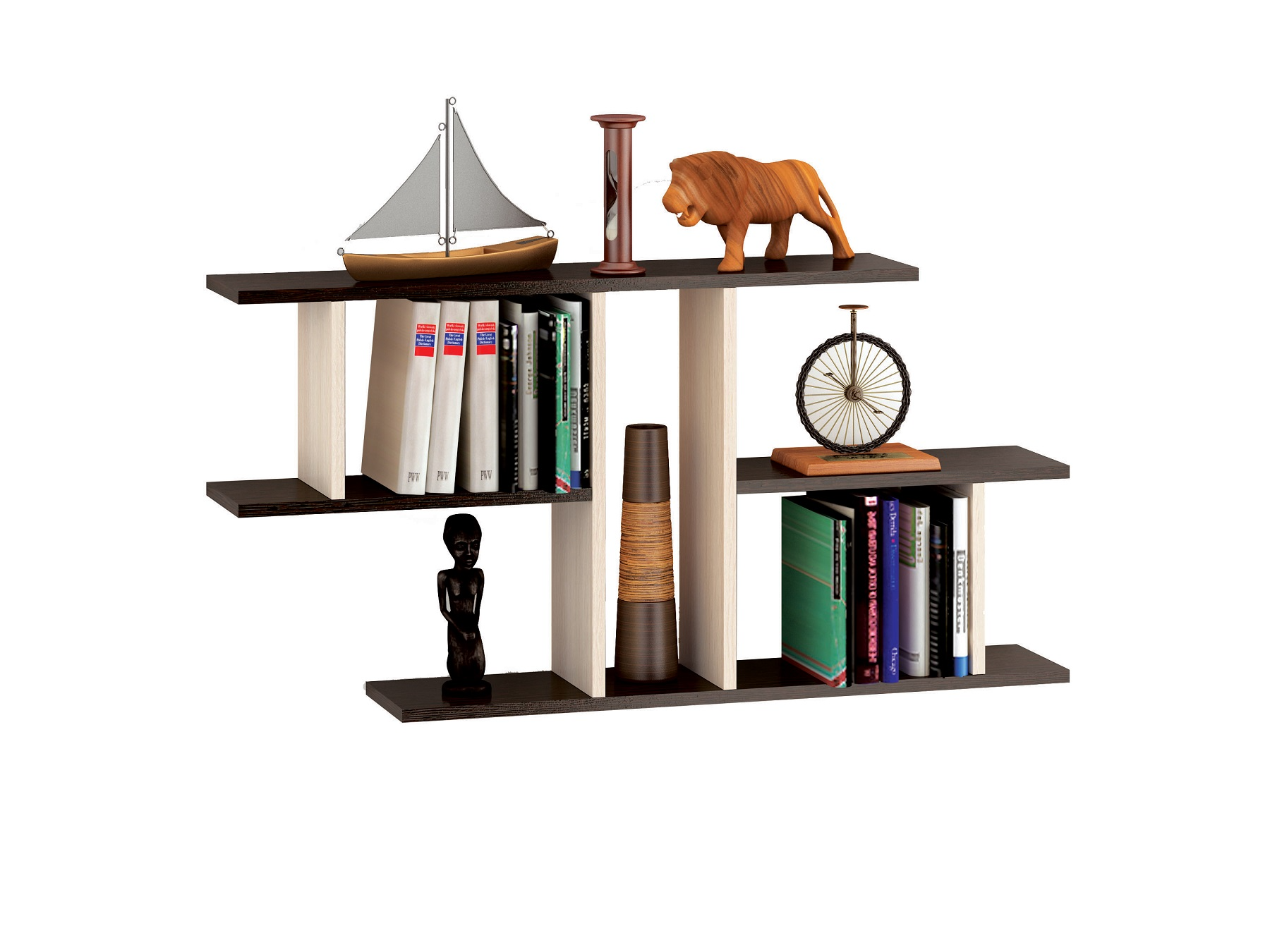 Полка навесная ПН-4, венге/дуб молочный