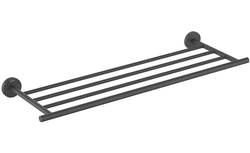 AQ4222MB ОБЕРОН полка для полотенец, матовый черный