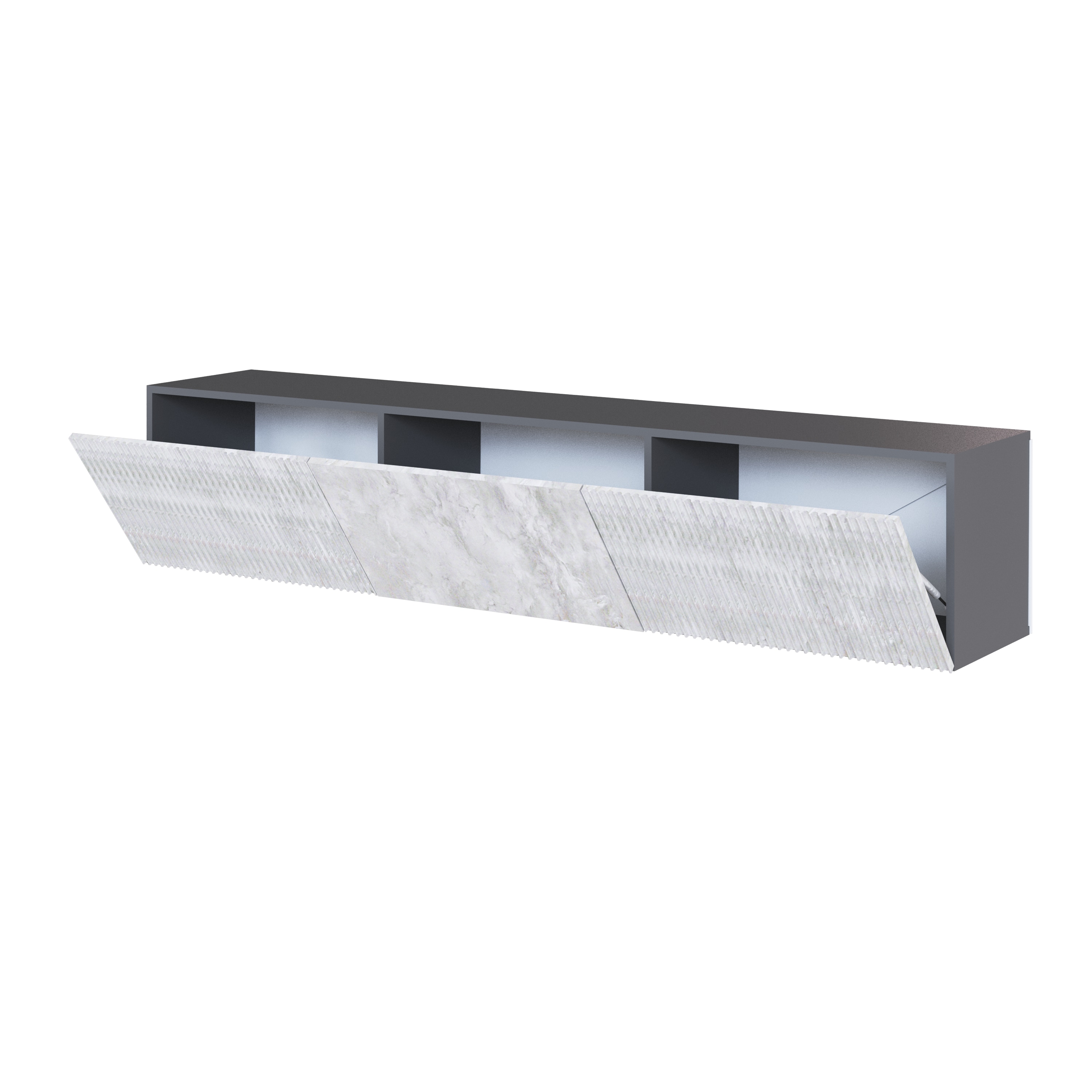 Гостиная Сириния Тумба серый графит/мальта