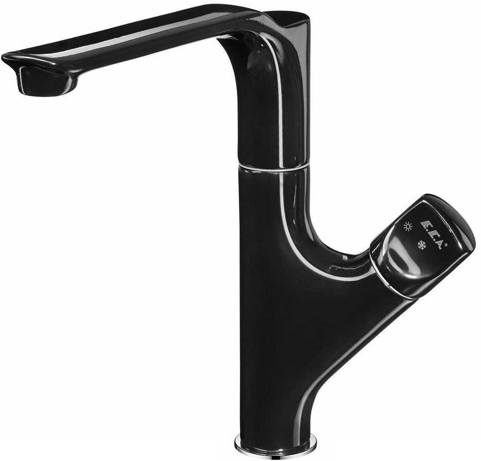 104518063EX MYRA смеситель для кухни черный /хром