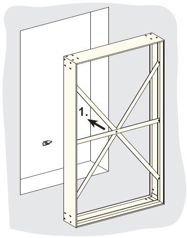 26016170000 ROYAL INTEGRAL Рама для внутристенного монтажа , подходит для комплектации шкафа 26016